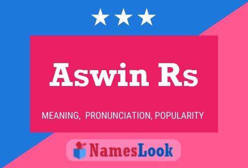 Aswin Rs Name Poster