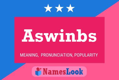 Aswinbs Name Poster