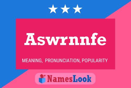 Aswrnnfe Name Poster