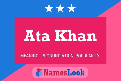 Ata Khan Name Poster