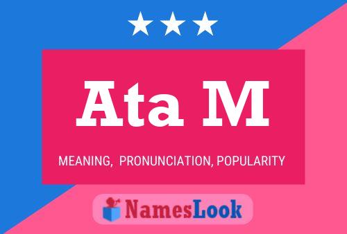 Ata M Name Poster