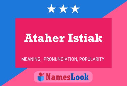 Ataher Istiak Name Poster