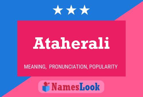 Ataherali Name Poster