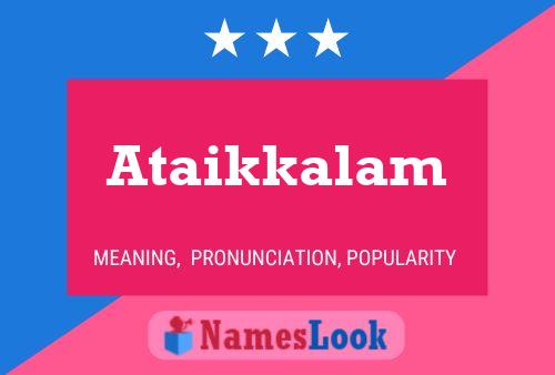 Ataikkalam Name Poster