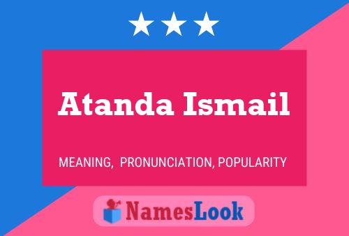 Atanda Ismail Name Poster