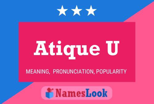 Atique U Name Poster