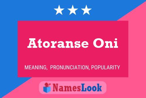 Atoranse Oni Name Poster