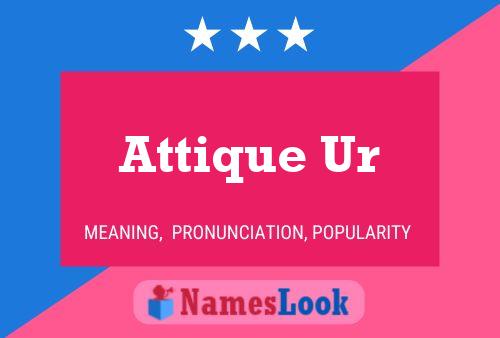 Attique Ur Name Poster