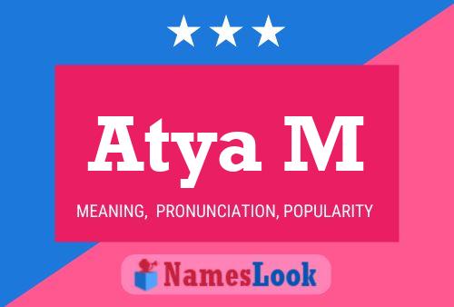 Atya M Name Poster