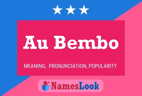 Au Bembo Name Poster