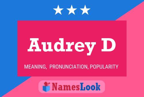 Audrey D Name Poster