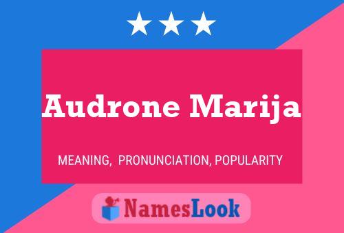 Audrone Marija Name Poster