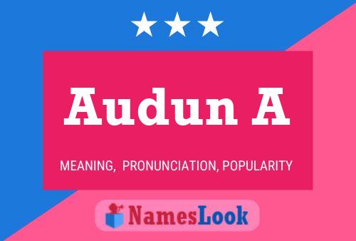 Audun A Name Poster