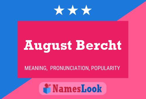 August Bercht Name Poster