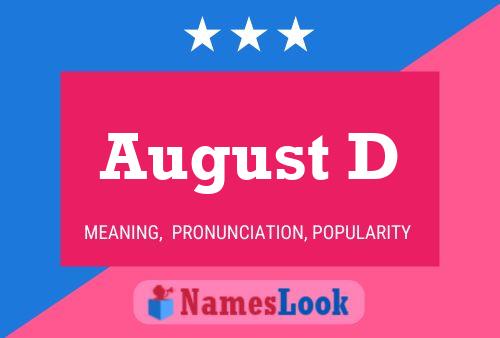 August D Name Poster