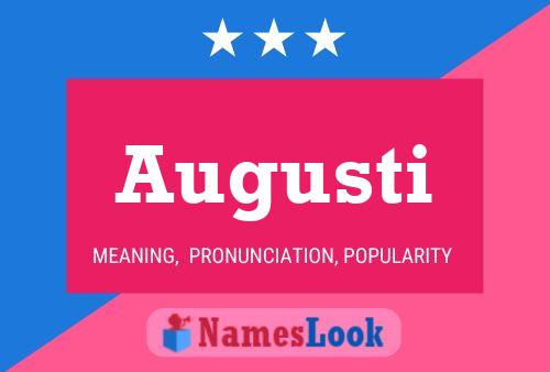 Augusti Name Poster