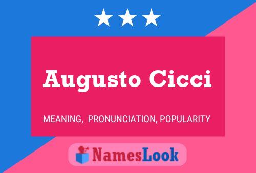 Augusto Cicci Name Poster