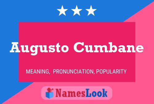 Augusto Cumbane Name Poster