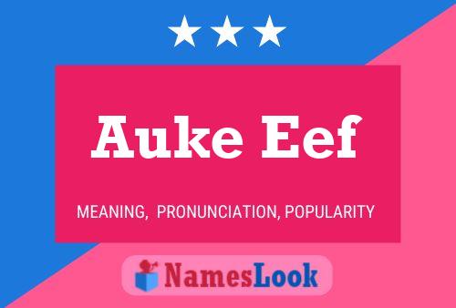 Auke Eef Name Poster