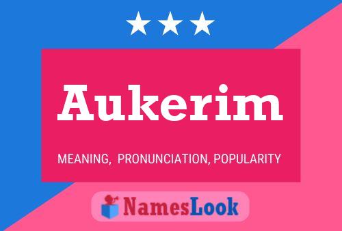 Aukerim Name Poster