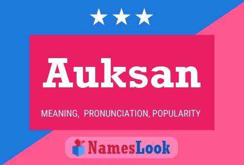 Auksan Name Poster