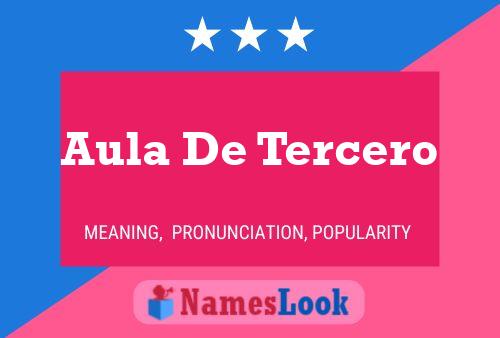 Aula De Tercero Name Poster