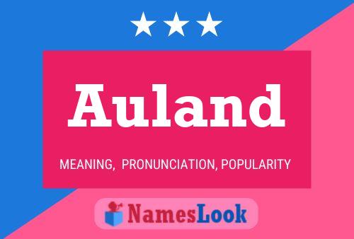 Auland Name Poster