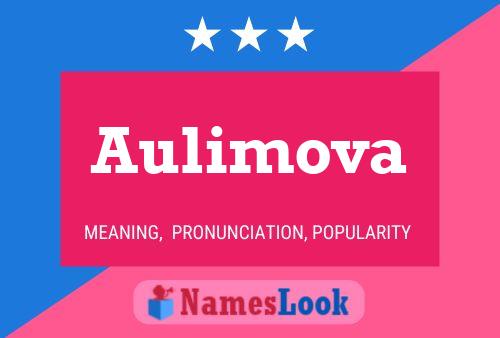 Aulimova Name Poster