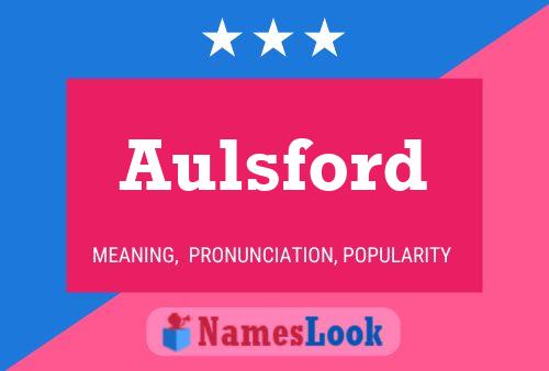 Aulsford Name Poster