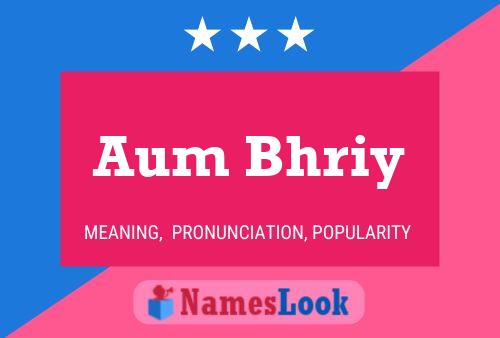 Aum Bhriy Name Poster