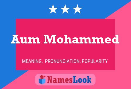 Aum Mohammed Name Poster