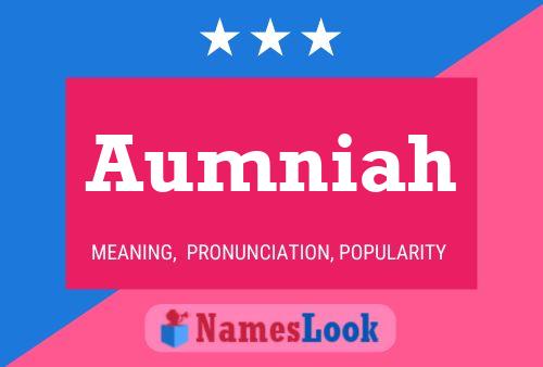 Aumniah Name Poster