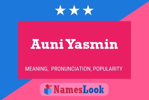 Auni Yasmin Name Poster