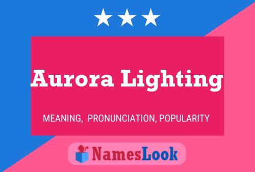 Aurora Lighting Name Poster