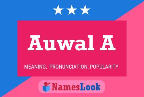 Auwal A Name Poster