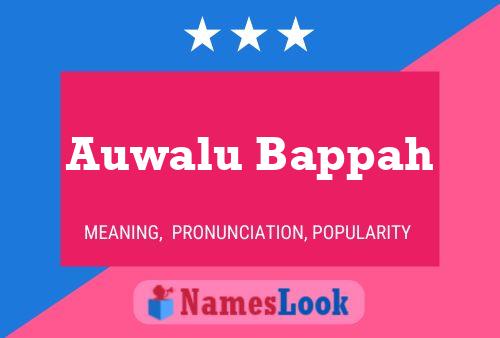 Auwalu Bappah Name Poster