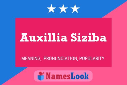 Auxillia Siziba Name Poster