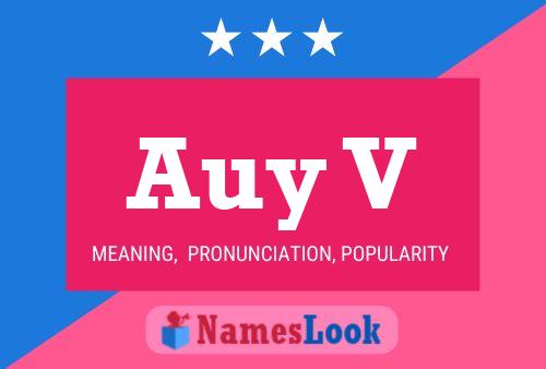 Auy V Name Poster