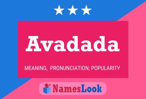 Avadada Name Poster