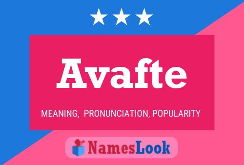 Avafte Name Poster