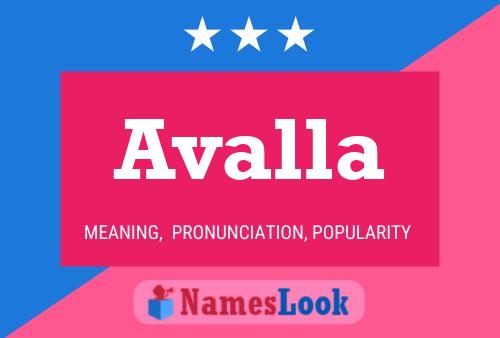 Avalla Name Poster