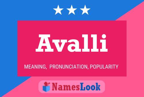 Avalli Name Poster