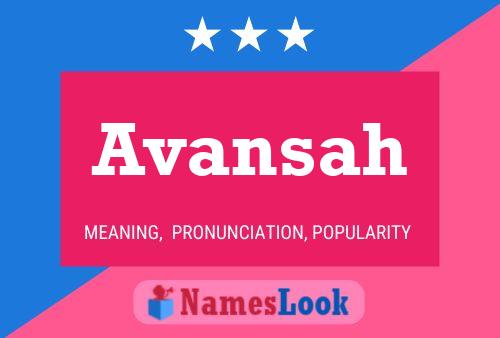 Avansah Name Poster