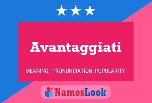 Avantaggiati Name Poster