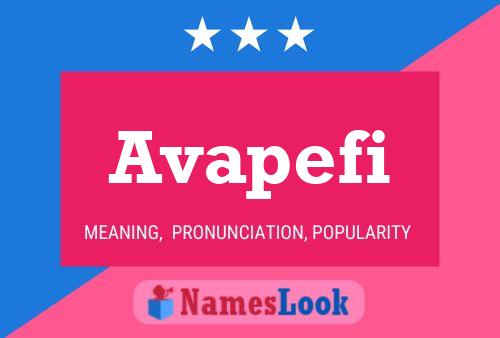 Avapefi Name Poster