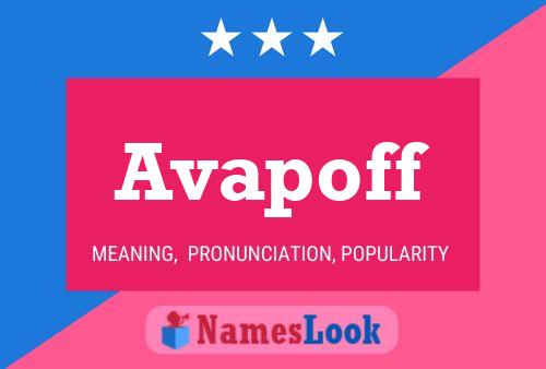 Avapoff Name Poster