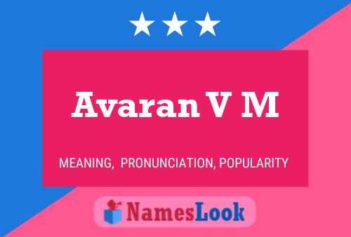 Avaran V M Name Poster