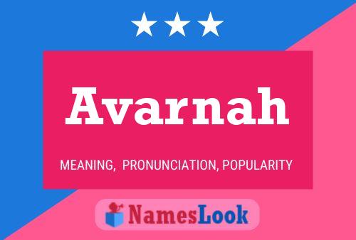 Avarnah Name Poster