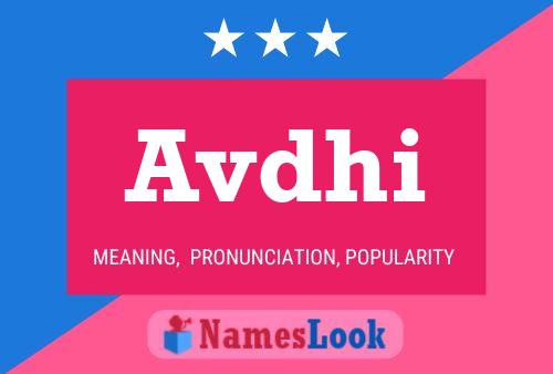 Avdhi Name Poster