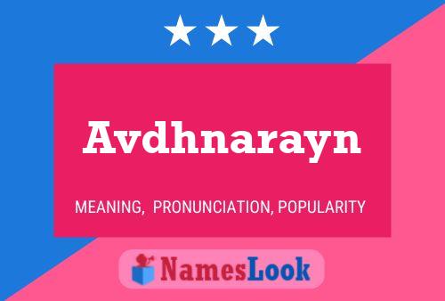 Avdhnarayn Name Poster